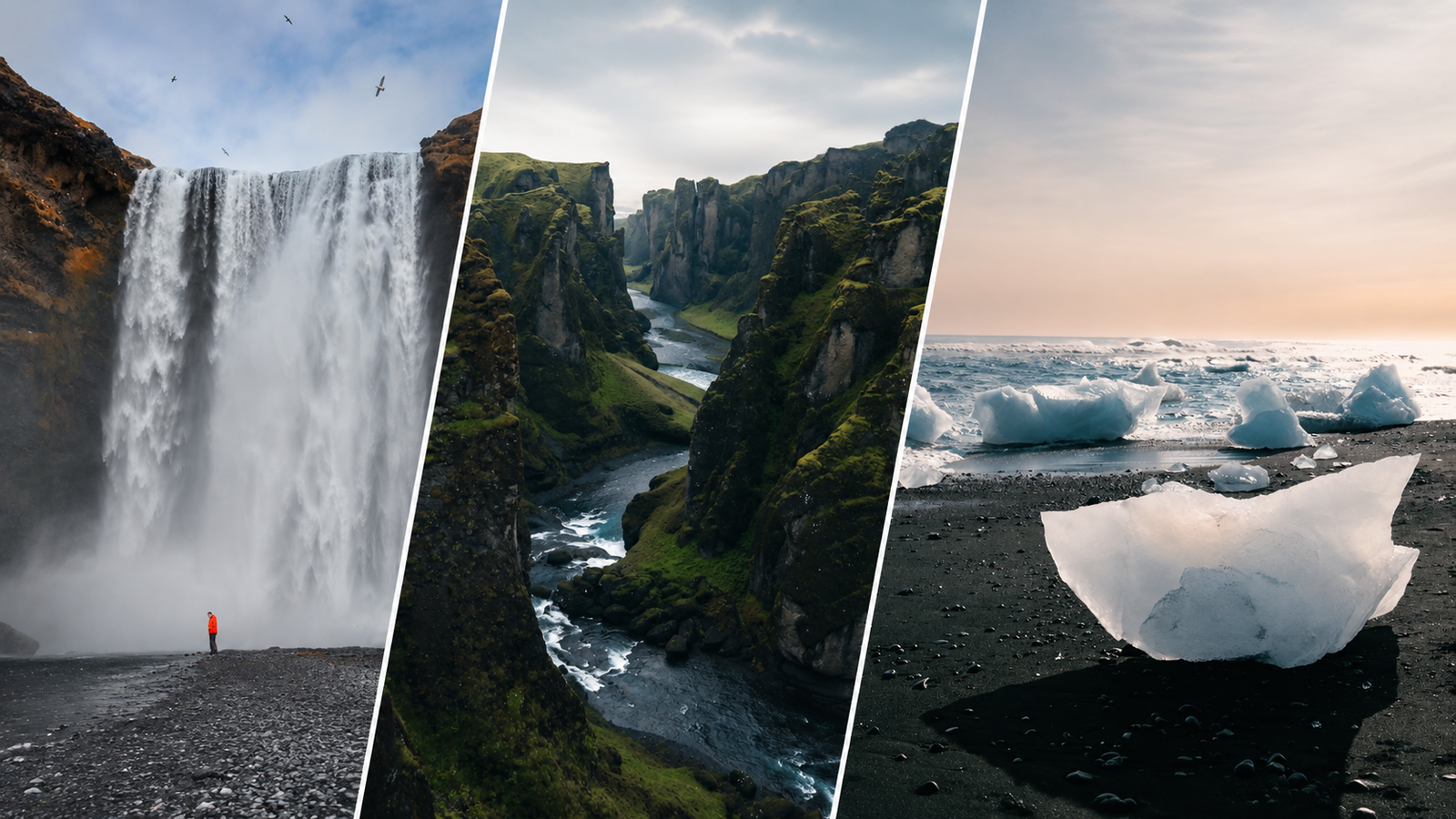 South Coast, Glacier Lagoon & Diamond Beach Explorer Private Tour