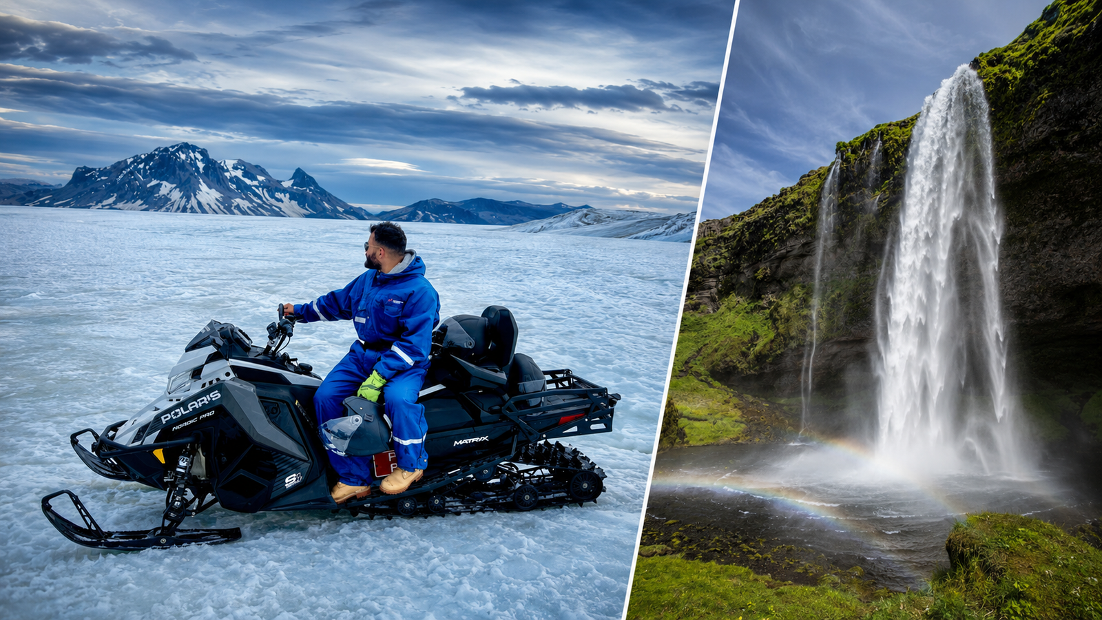 South Coast & Glacier Snowmobile Private Tour